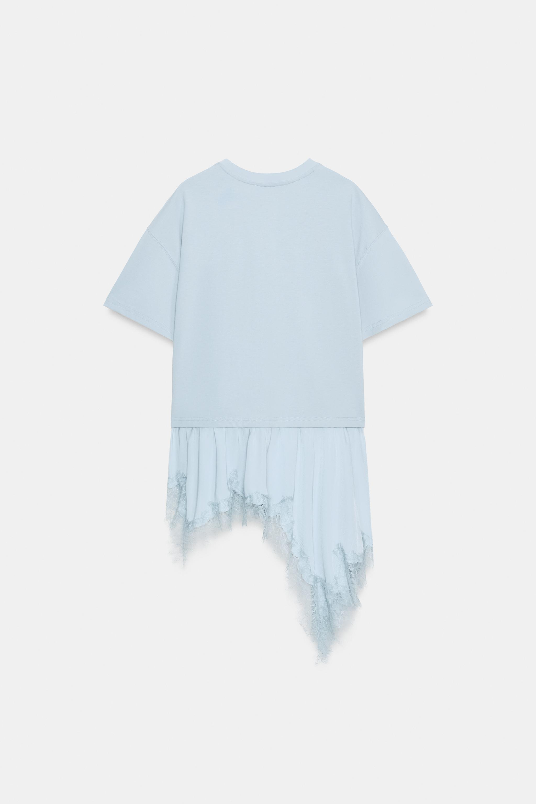 COMBINATION LACE T-SHIRT | Zara US