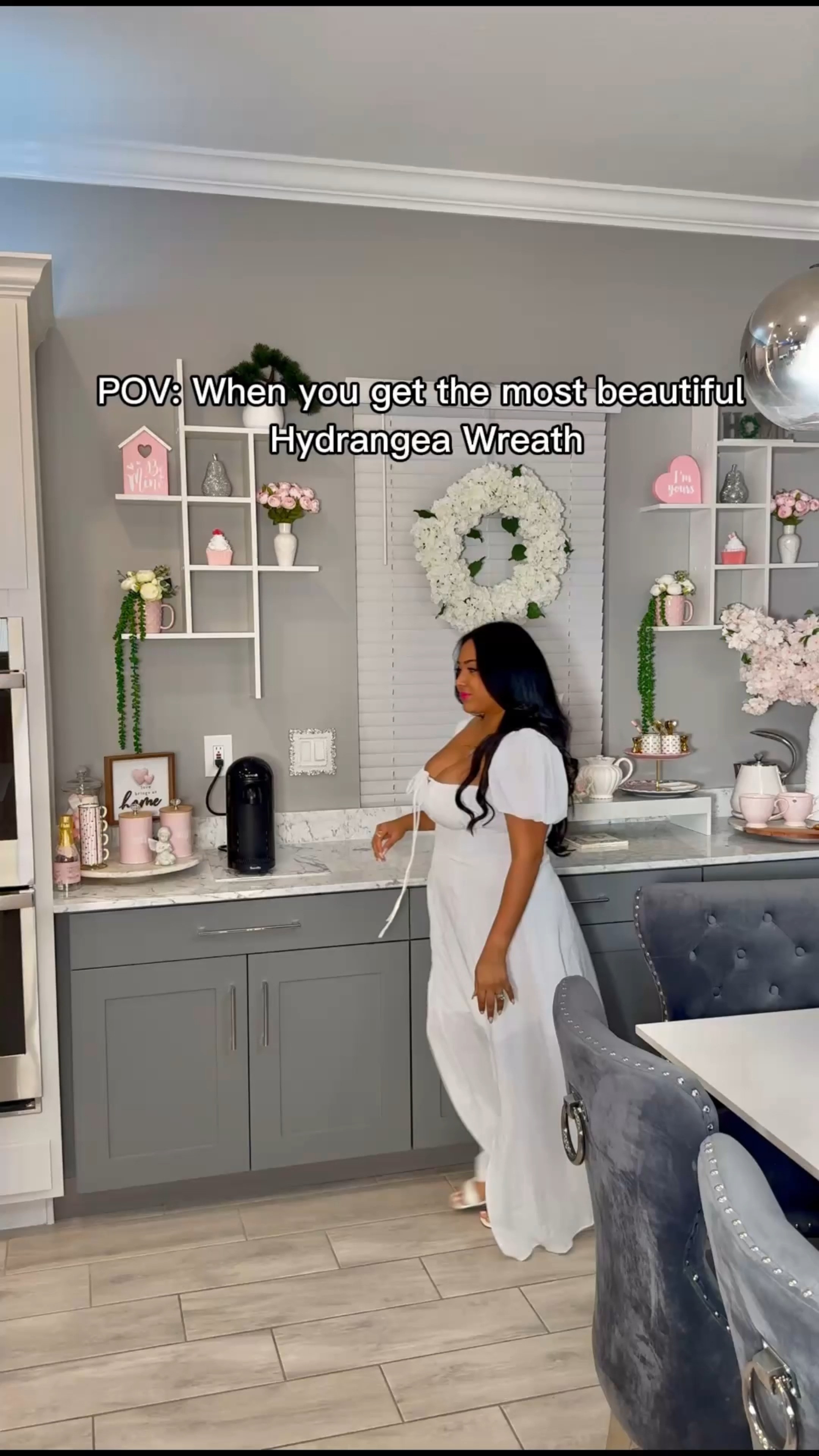 Spring home refresh 🌸
This oversized white floral wreath instantly elevated my kitchen + dining space and gave it that soft, clean, Pinterest-worthy look. Perfect for spring decor, neutral homes, and anyone who loves timeless floral accents 🤍

Linked all my decor details so you can recreate this look easily ✨
Save this for spring decorating inspo 🏡🌿

#LTKhome #LTKspring #SpringDecor 

 #LTKdayinmylife #LTKmomlife #LTKHome
