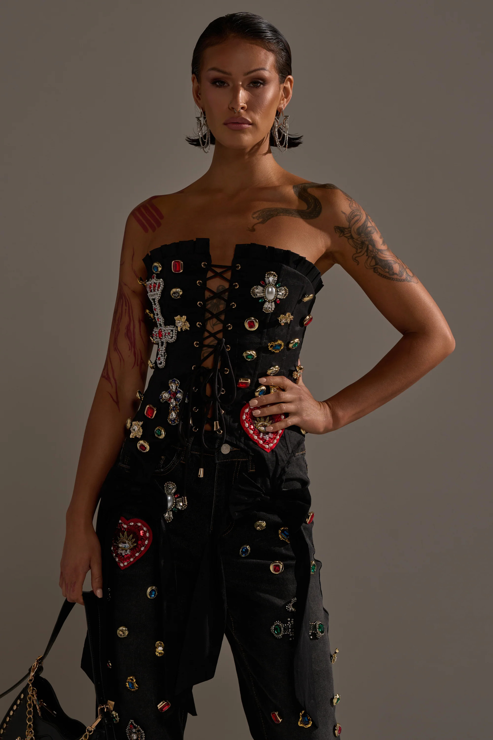 MAEVE EMBELLISHED CORSET | AKIRA