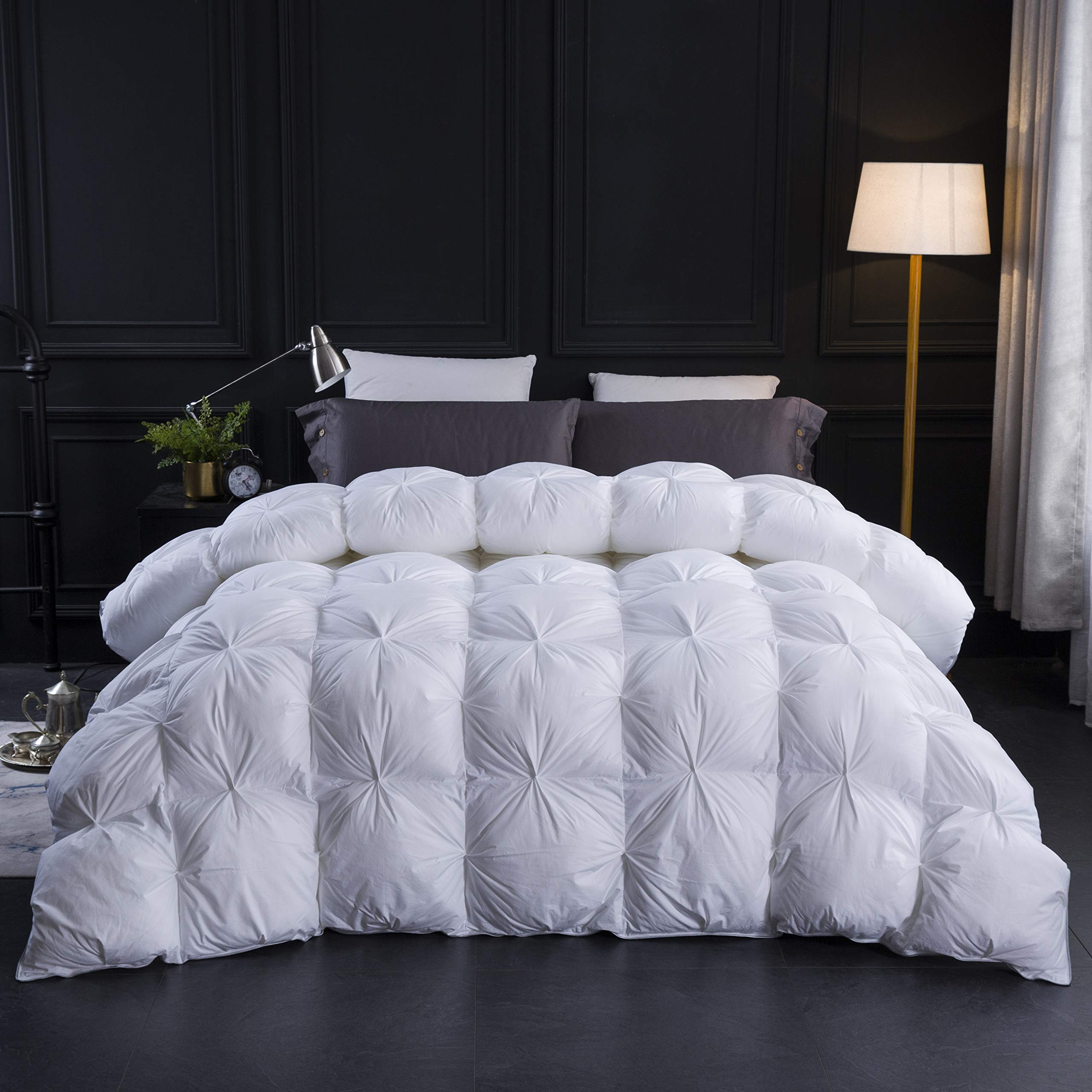 Three Geese Premium Down Comforter Duvet Insert Pinch Pleat | Amazon (US)