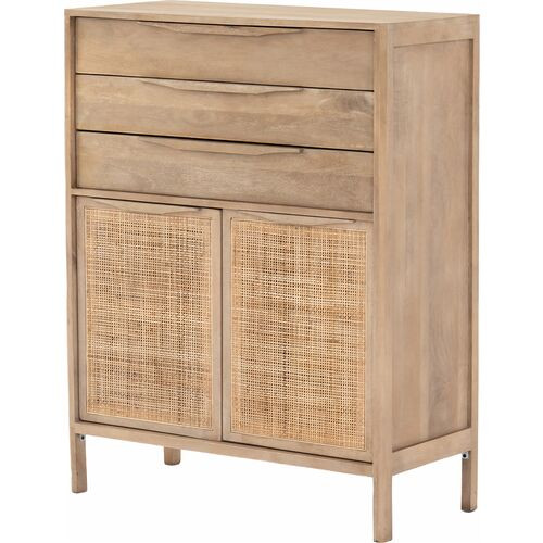 Selena Cane Tall Dresser - Beige | Highboy, Bureau - Offers Storage, Organization | One Kings Lane