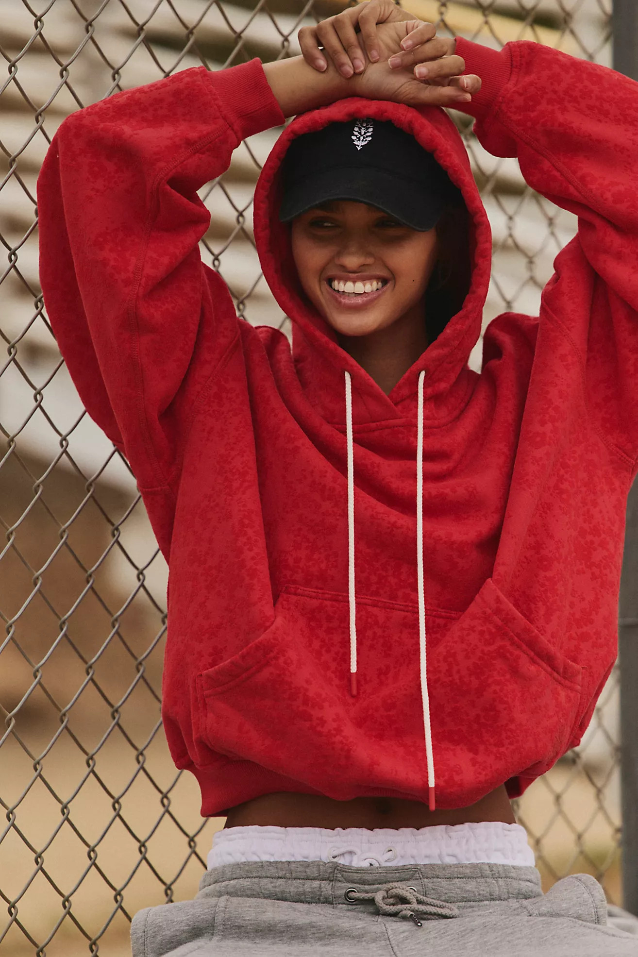 Final Call Flocked Velvet Hoodie | Free People (Global - UK&FR Excluded)