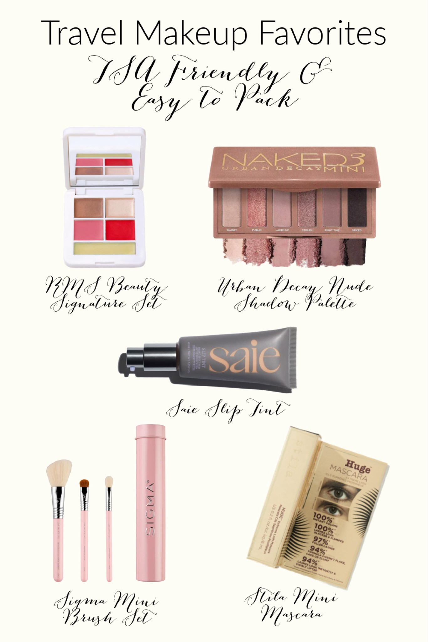 My favorite travel makeup essentials. TSA friendly and easy to pack.

#LTKOver40 #LTKFindsUnder50 #LTKBeauty