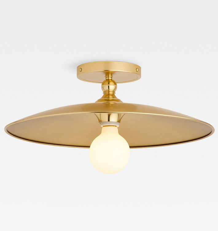 Theo Semi-Flush Mount, Metal Shades | Rejuvenation