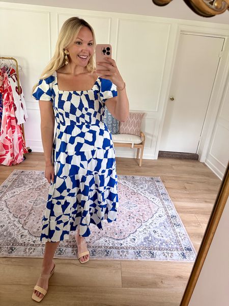Love the blue and white pattern! Perfect for vacation or a fun date night outfit! I’m wearing a med  

#LTKMidsize #LTKStyleTip #LTKSeasonal