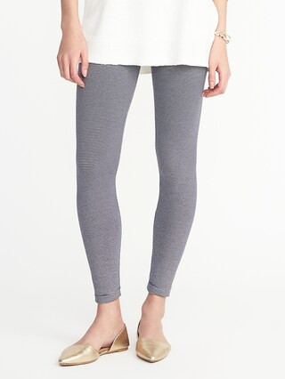 Old Navy Womens Patterned Leggings For Women Navy Stripe Bottom Size L | Old Navy US