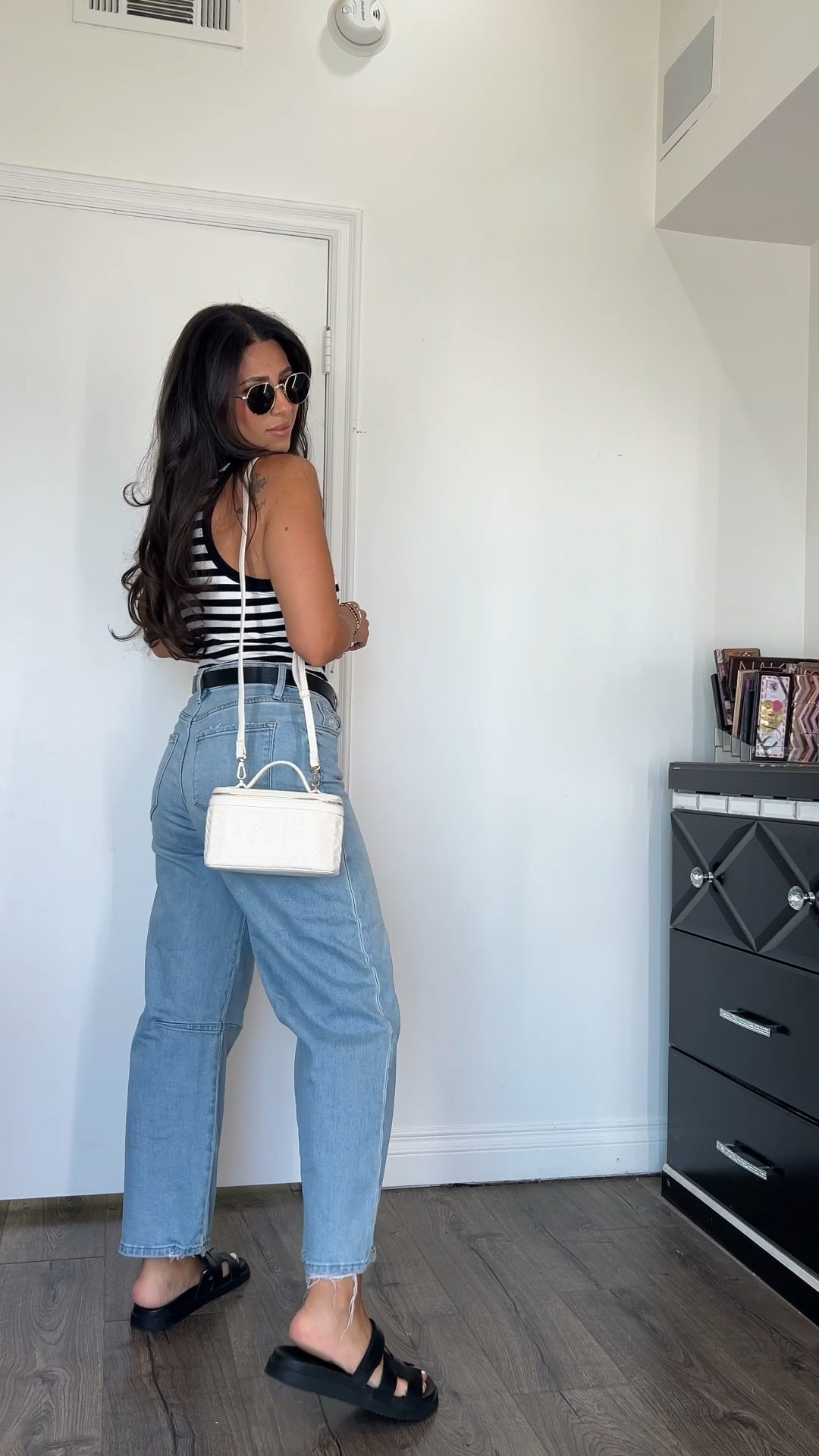 Striped tank top with built in bra!
Jeans size 26

#LTKStyleTip #LTKSummerEdit #LTKFindsUnder50