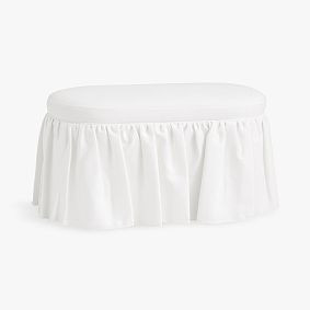 Skirted Oval Storage Bench (33.5") | Pottery Barn Teen