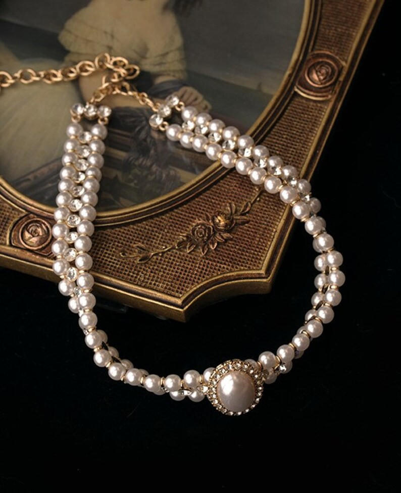 Vintage Multilayer Pearl Choker Necklace for Bride, Wedding, and Elegant Events. Perfect for Wedd... | Etsy (US)