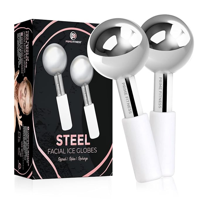 Ice Globes for Facials | Unbreakable Steel Cooling Roller | Cryo Sticks for Face | Massager for F... | Amazon (US)