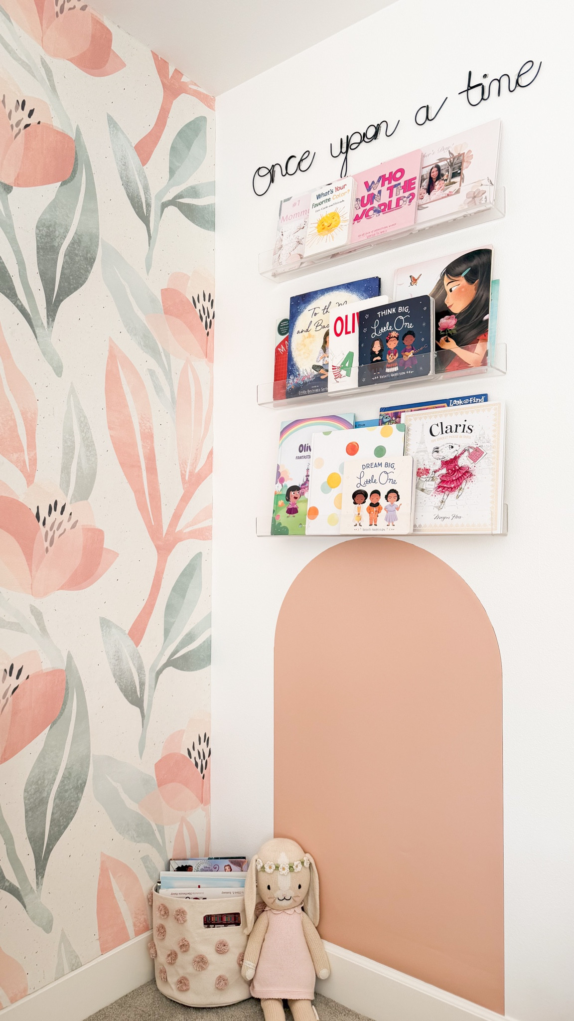 NEW MAGNETIC ART WALL DECAL FIND! 

Books and bookshelves, pom pom bin, cuddle and kind doll, swivel armchair, floral wallpaper, bookshelf wall ledge shelf, rug

#LTKSeasonal #LTKKids #LTKHome