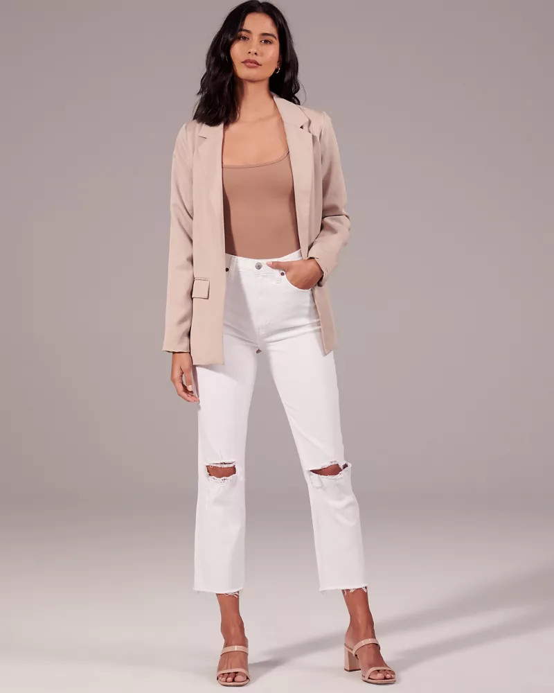 Ultra High Rise Ankle Straight Jeans | Abercrombie & Fitch US & UK