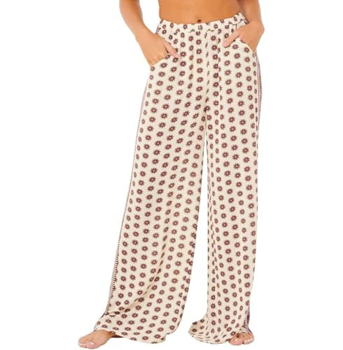 Rip Curl Women’s Cala Nights Wide-Leg Beach Pants – Lightweight Print Pull-On Trousers | Amazon (US)