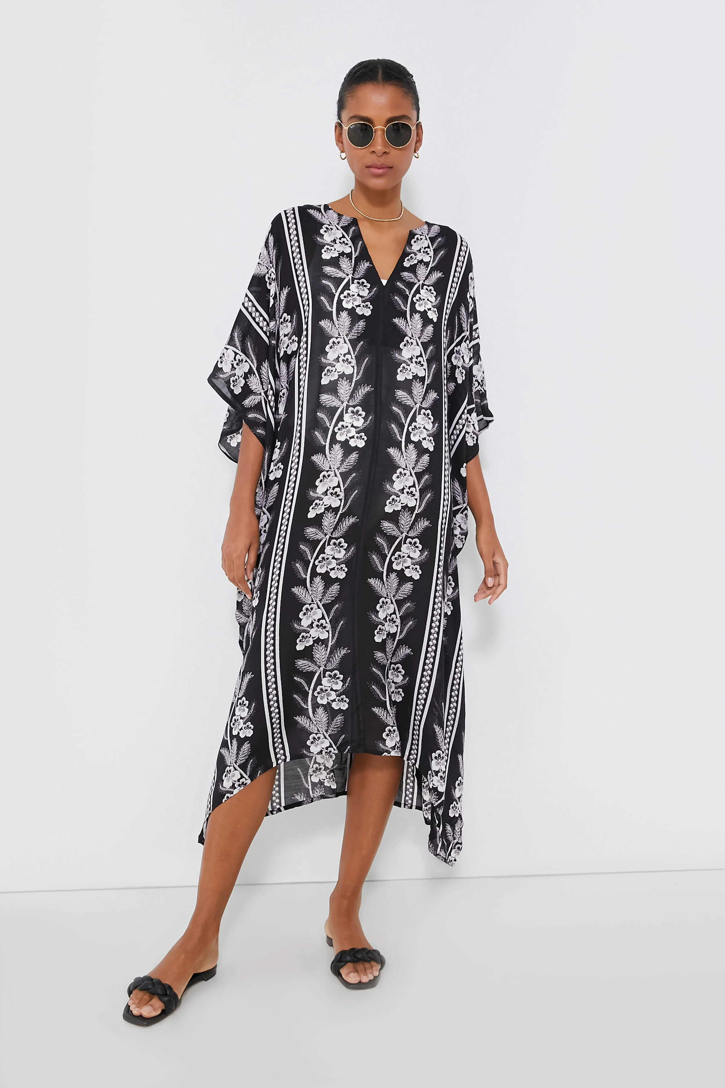 Noir Bloom Oversized Caftan | Tuckernuck (US)