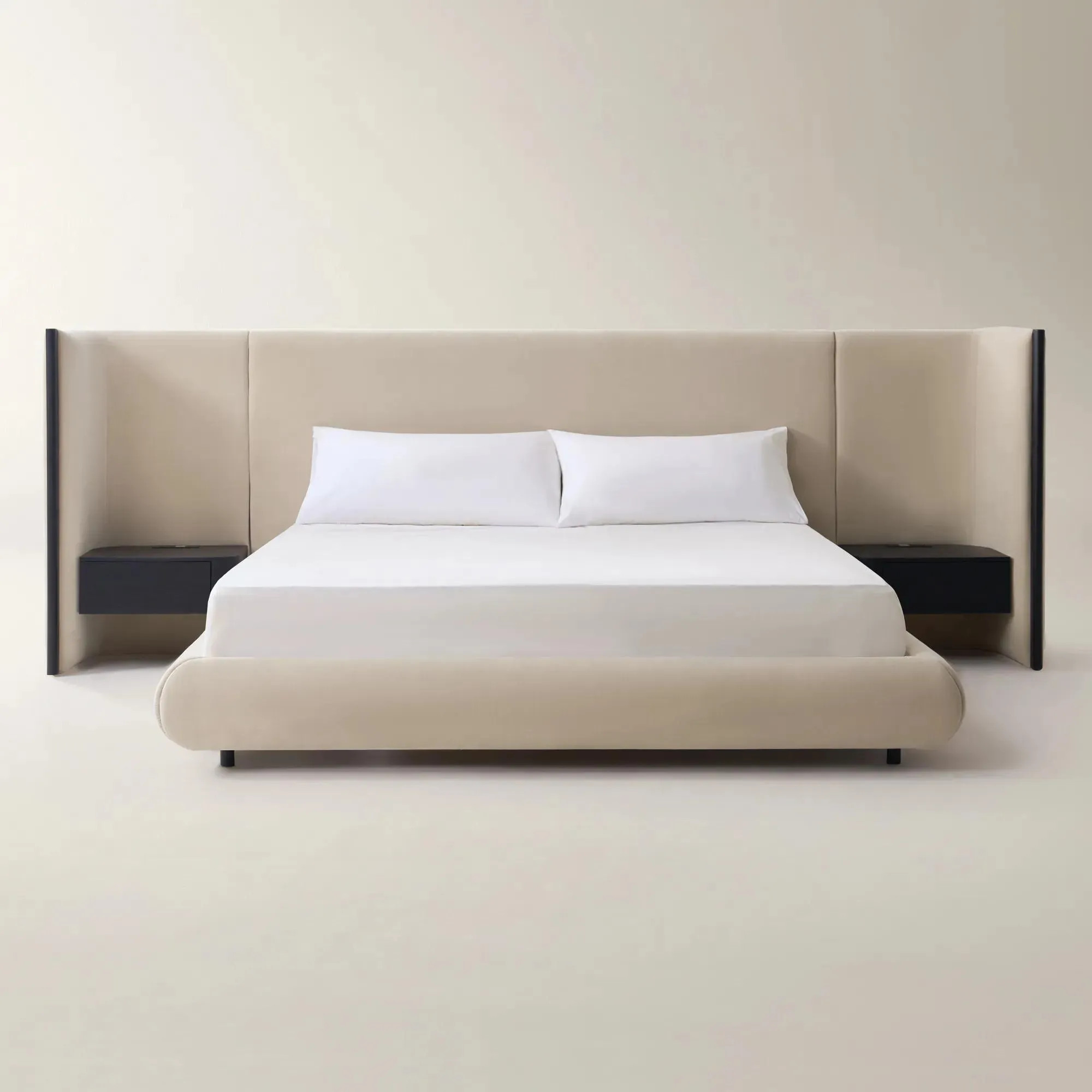 Sierra Bed With Nightstands - Oatmeal | Z Gallerie