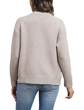 Women's Long Sleeve Front Button Y2k Cardigan Sweaters Crew Neck Loose 2024 Fall Tops | Amazon (US)