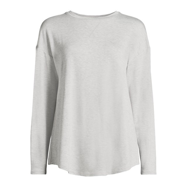Time and Tru Women's Relaxed Fit Super Soft Knit Tunic Top with Long Sleeves, Sizes XS-XXXL | Walmart (US)