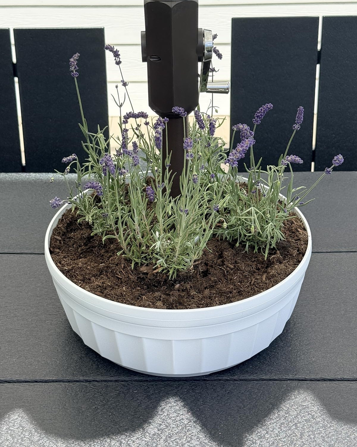 Enjoy your outdoor dining with this beautiful planter that fits right over the umbrella of my dining table! It's perfect for cozy dinners with family. #outdoorliving #AmazonFinds

#LTKHome #LTKSeasonal