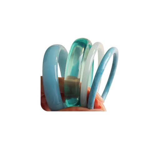 ÌF ME Acrylic Bangles Bracelets for Women, Irregular Acrylic Resin Chunky Bracelets Geometric Fashions Thick Statement bangle Set | Amazon (US)