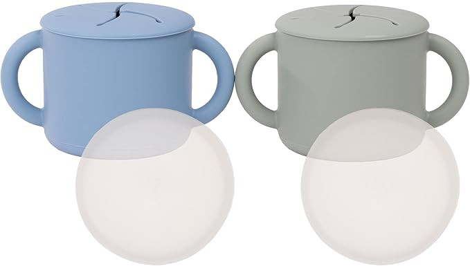 WeeSprout Snack Containers, Food Grade Silicone Cups, Spill-Proof Tops For Toddlers and Babies, P... | Amazon (US)