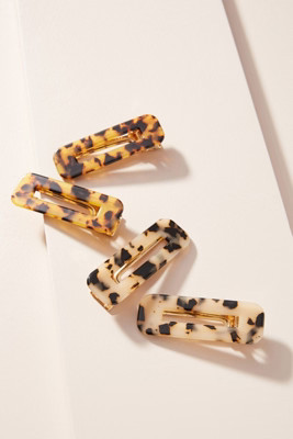 Squared Tortoise Hair Clip Set | Anthropologie (US)
