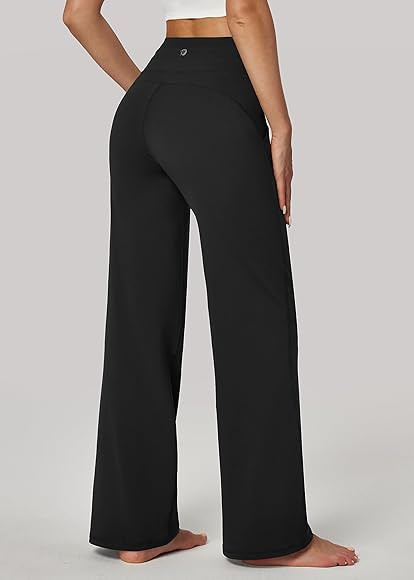IUGA Wide Leg Yoga Pants for Women Sweatpants with Pockets Yoga Pants Flare Lounge Pants Loose Hi... | Amazon (US)