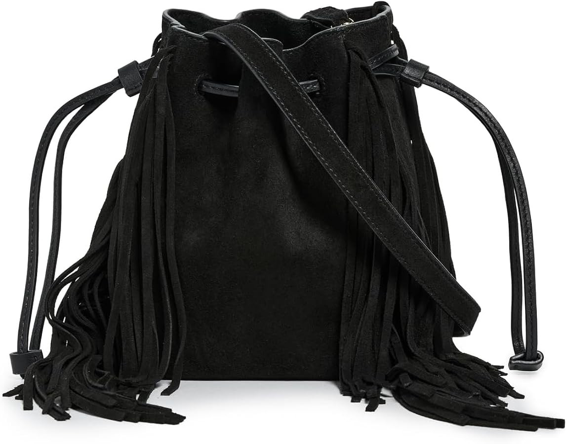 Madewell Women's The Drawstring Crossbody Bucket Bag in Suede | Amazon (US)
