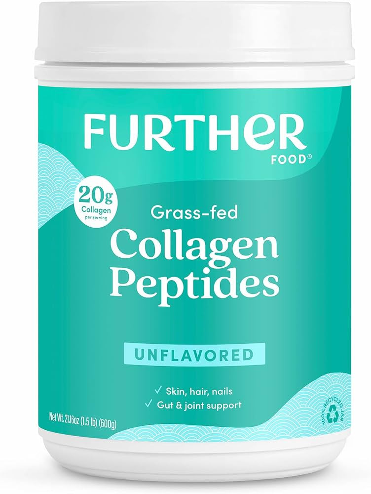 Further Food Unflavored Collagen Peptides Powder, Grass-Fed Pasture-Raised Hydrolyzed Type 1 & 3 ... | Amazon (US)