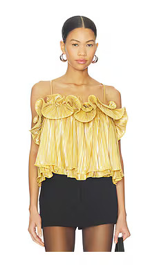 Lovers and Friends Aleena Top in Gold from Revolve.com | Revolve Clothing (Global)