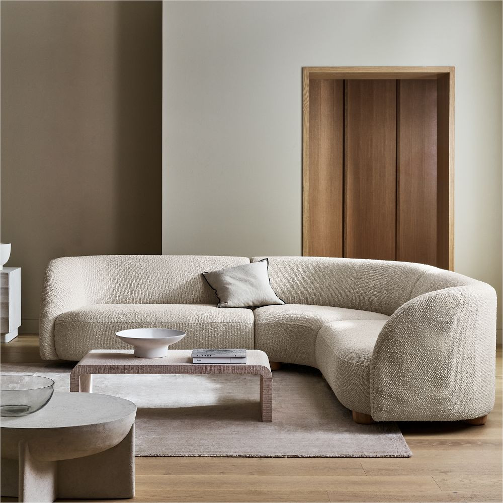 Laurent 3-Piece L-Shaped Wedge Sectional (111.5") | West Elm (US)