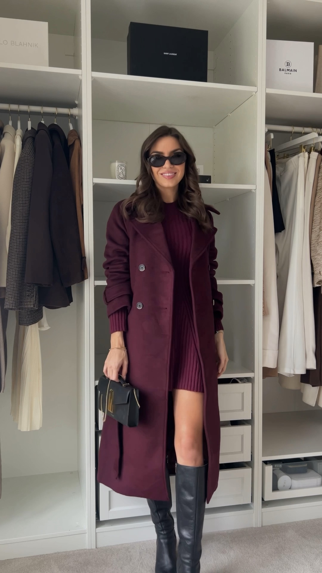 Love this burgundy coat and dress 🤍

#LTKuk #LTKwinter #LTKautumn