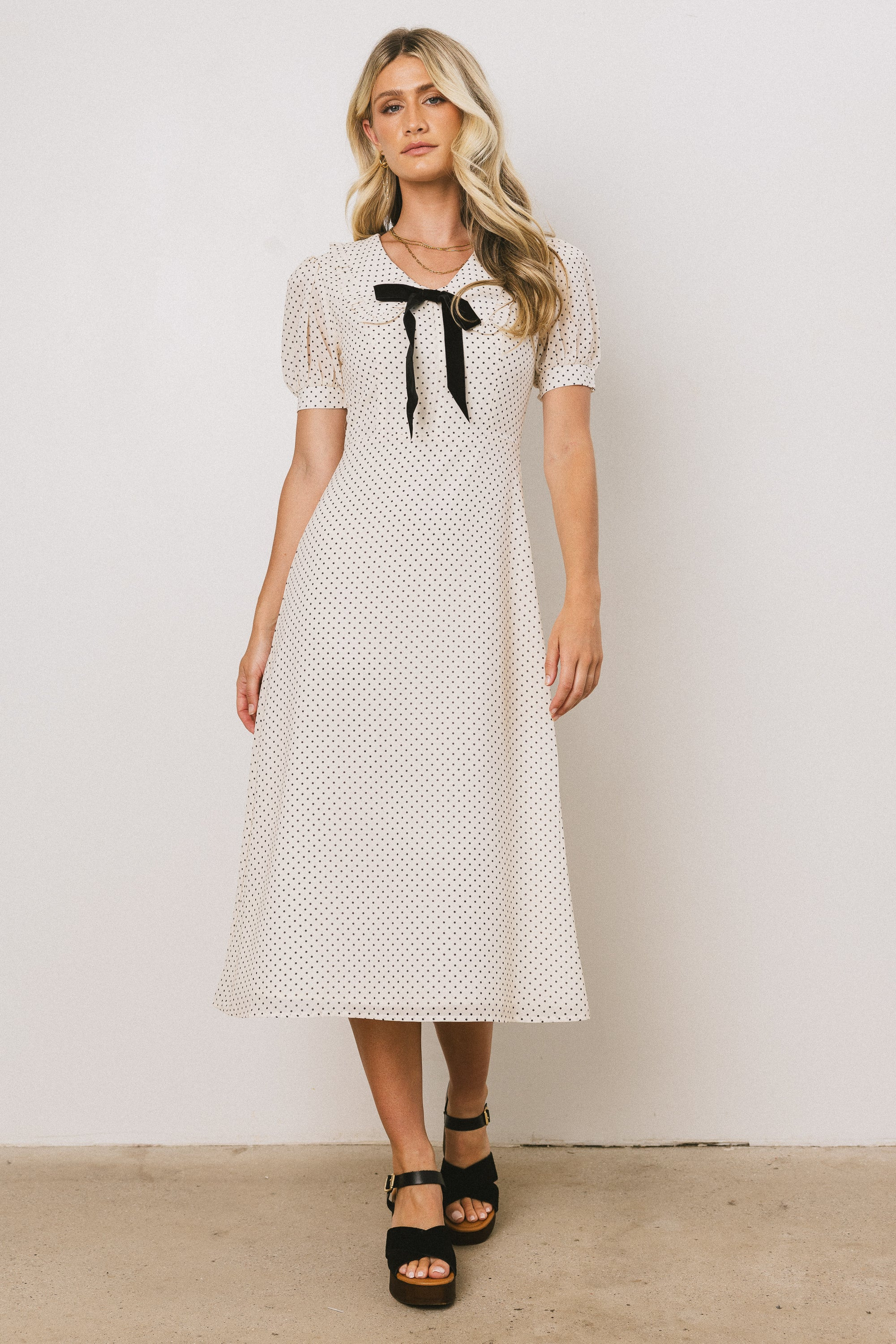 Chloe Polka Dot Midi Dress | Böhme US