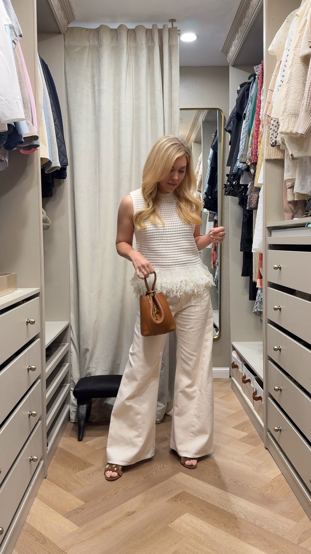 Love the shape of these twist jeans. 
I sized down (there’s no stretch) I’m in 26 instead of my usual 25
Green necklace selling out!!

#LTKgrwm #LTKdayinmylife #LTKootd