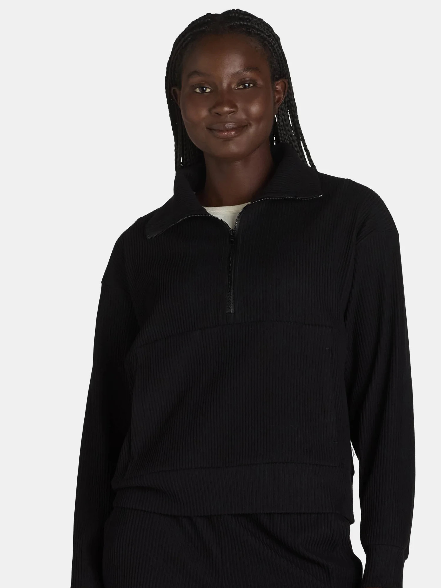 Avia Women's Brushed Rib Pullover, Sizes XS-XXXL | Walmart (US)
