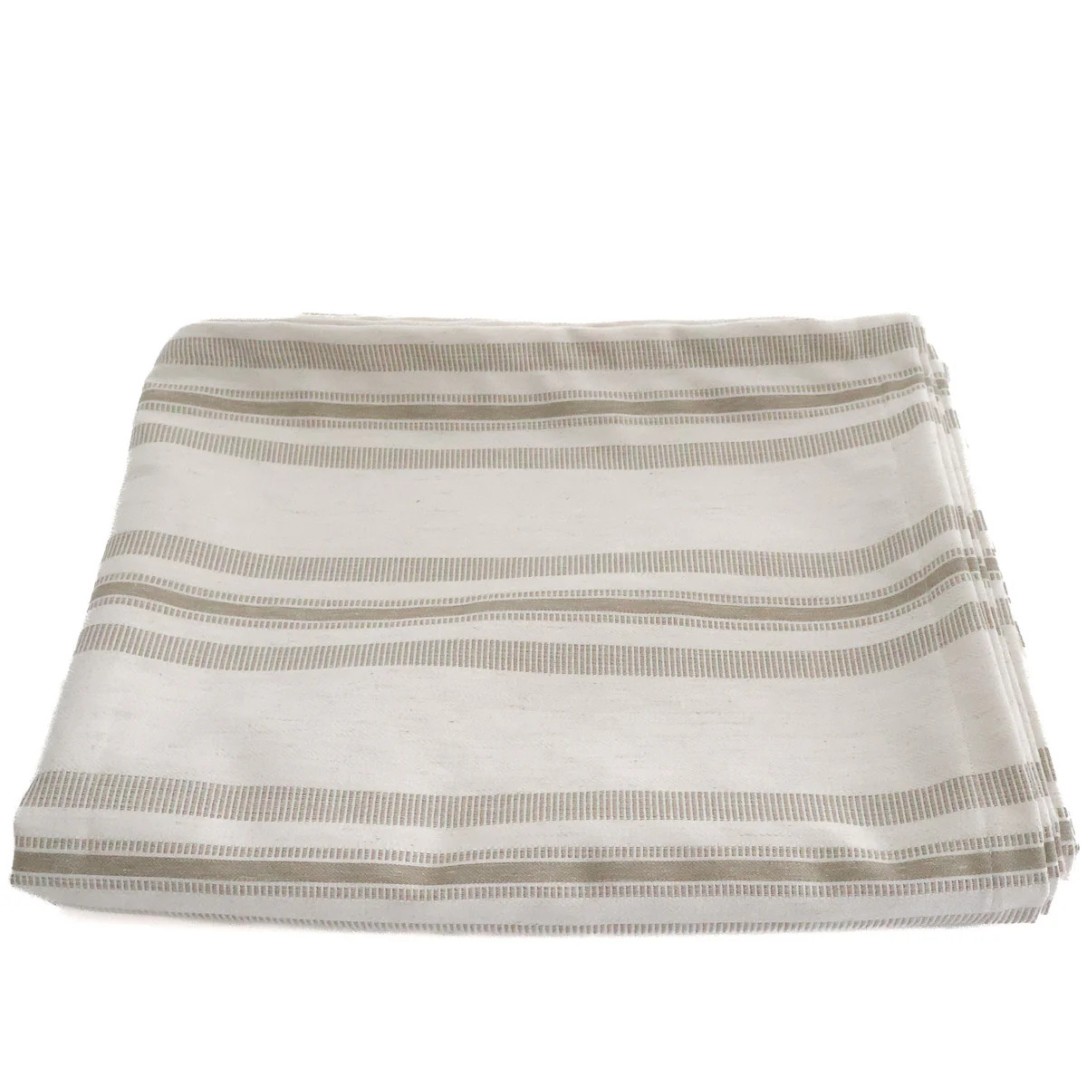Perennial Stripe | Olive Table Cloth | Hackner Home (US)