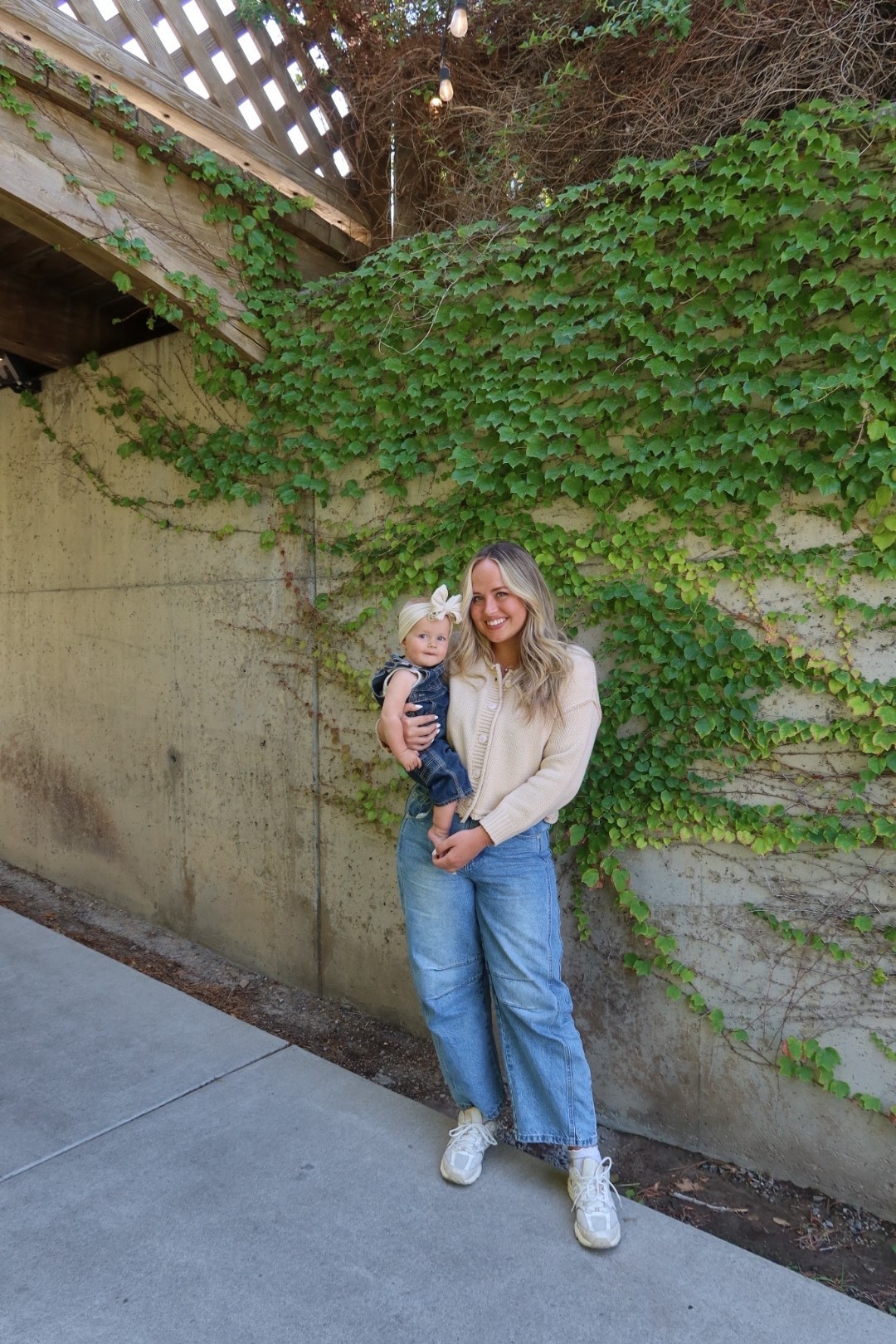 Bohme discount code is 20ALLIM for the jeans! & my sweater is from Brooklyn Blush! Code ALLI15 :) baby girls overalls are thrifted

#LTKSaleAlert #LTKSeasonal #LTKMidsize