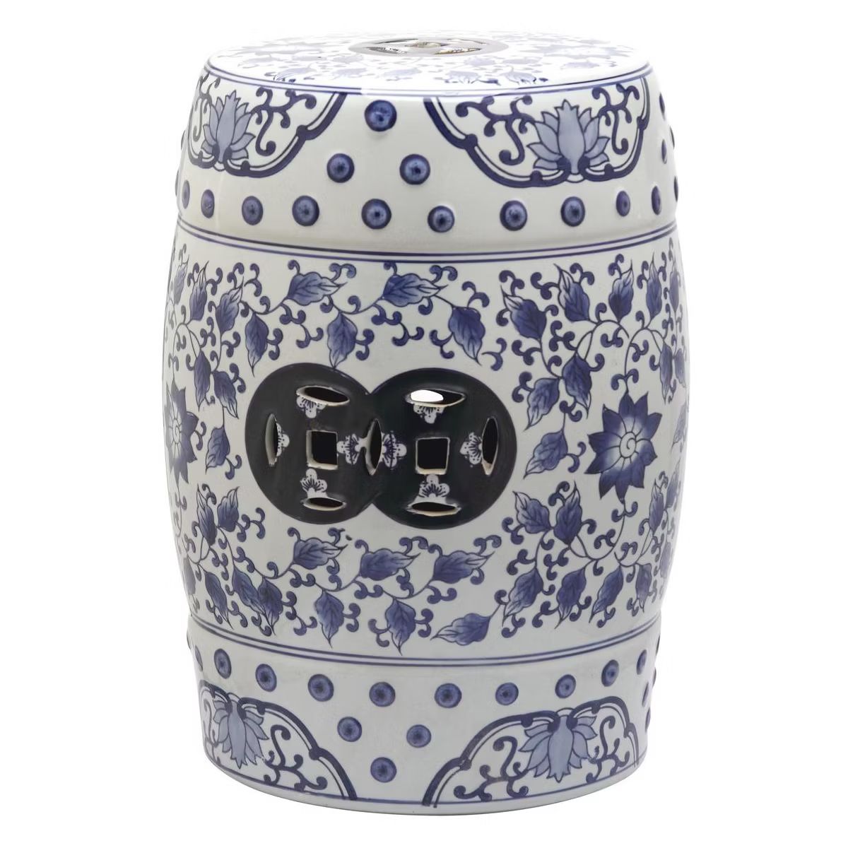 Tao Ceramic Garden Stool - Blue/White - Safavieh. | Target