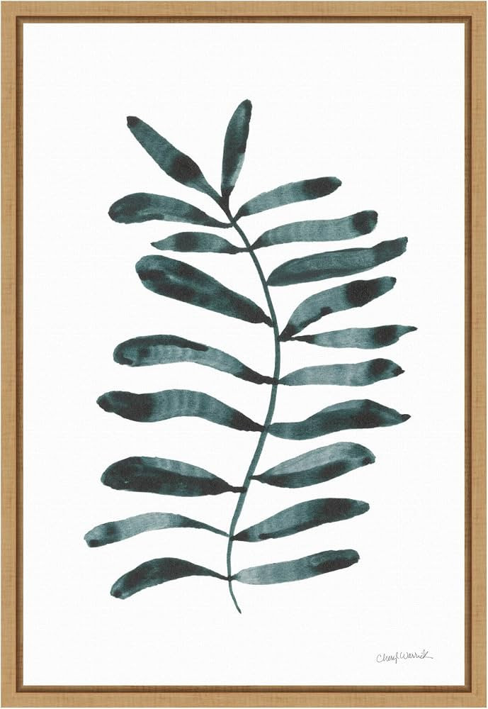 Amanti Art Framed Canvas Wall Art 23x16 Forest Fern Trio III by Cheryl Warrick, Framed Wall Art C... | Amazon (US)
