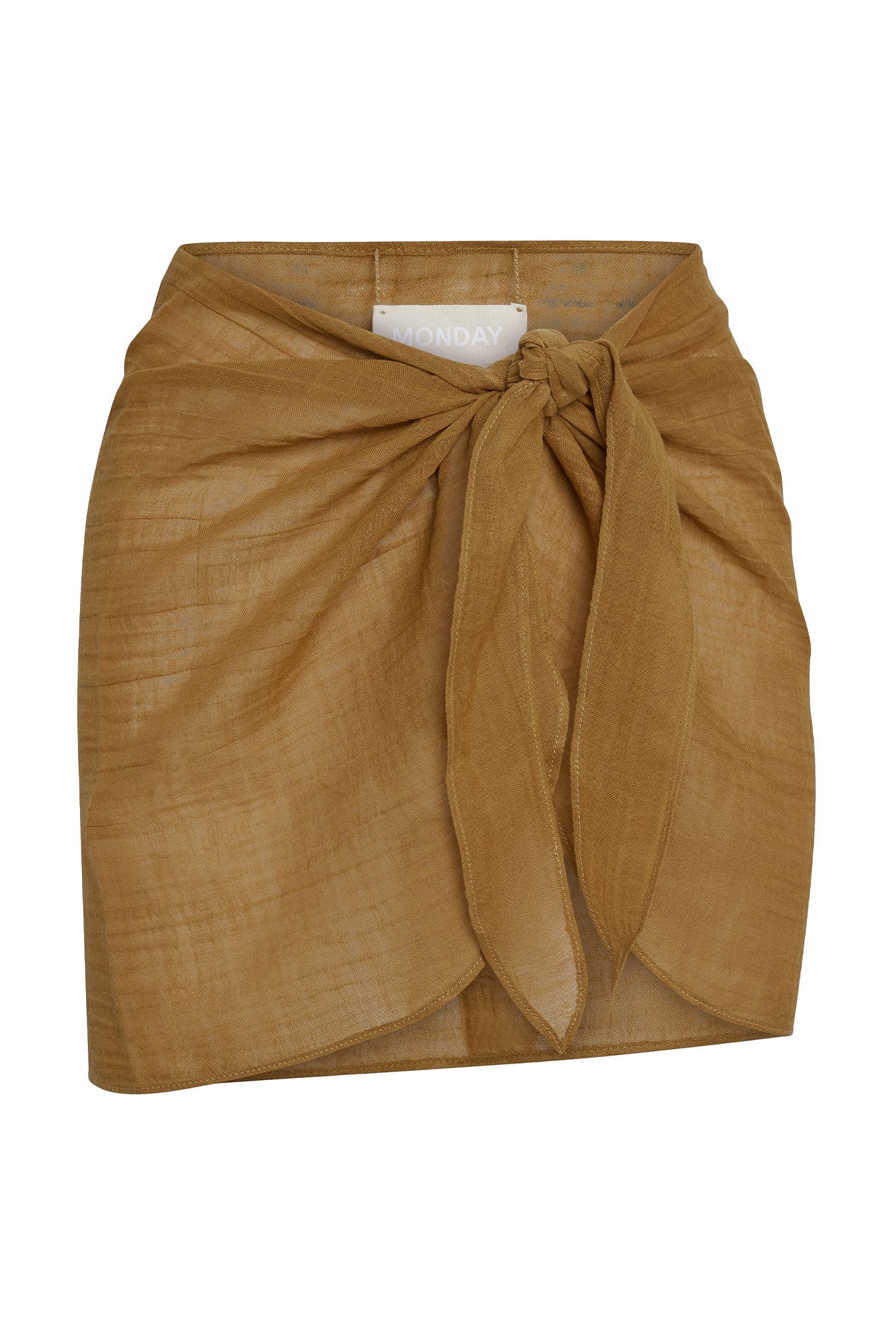 South Beach Sarong - Antique Gold Crinkle Linen | Monday Swimwear