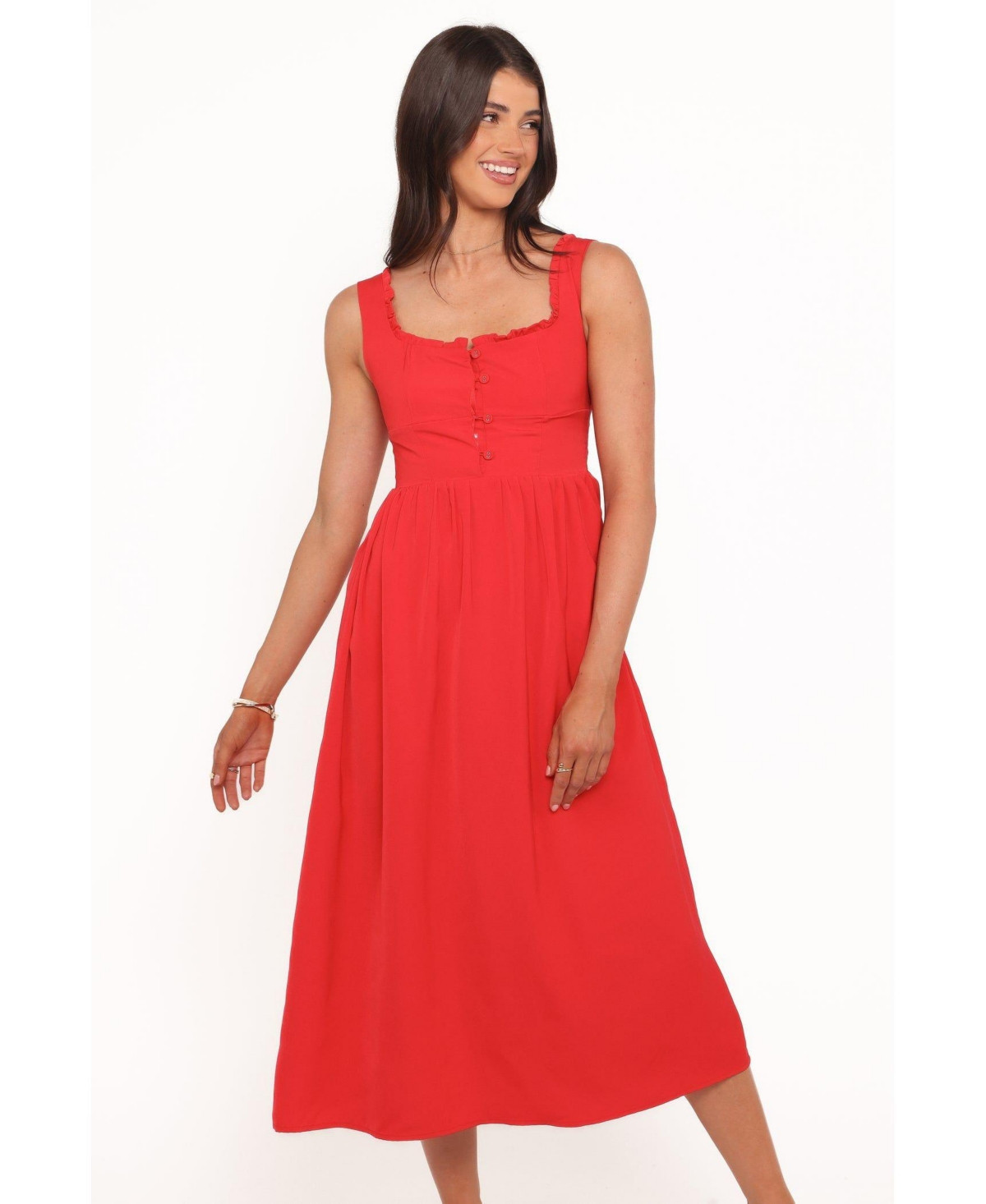 Petal and Pup Women's Melrose Midi Dress - Red | Macy's