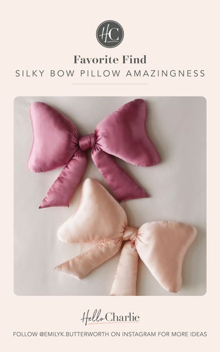 BOW PILLOW AMAZINGNESS. I ordered this so quick. Sooooo perfect for Charlie’s room I could die. If you love the bow trend as much as I do snatch this up before it’s sold out. 🎀


#LTKfindsunder50 #LTKhome #LTKstyletip