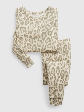babyGap 100% Organic Cotton Cheetah Print PJ Set | Gap (US)