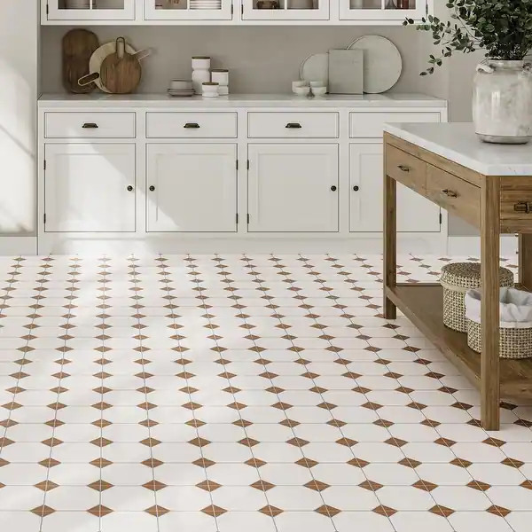 Merola Tile Canterbury Terra 12-7/8" x 12-7/8" Porcelain Floor and Wall Tile | Bed Bath & Beyond