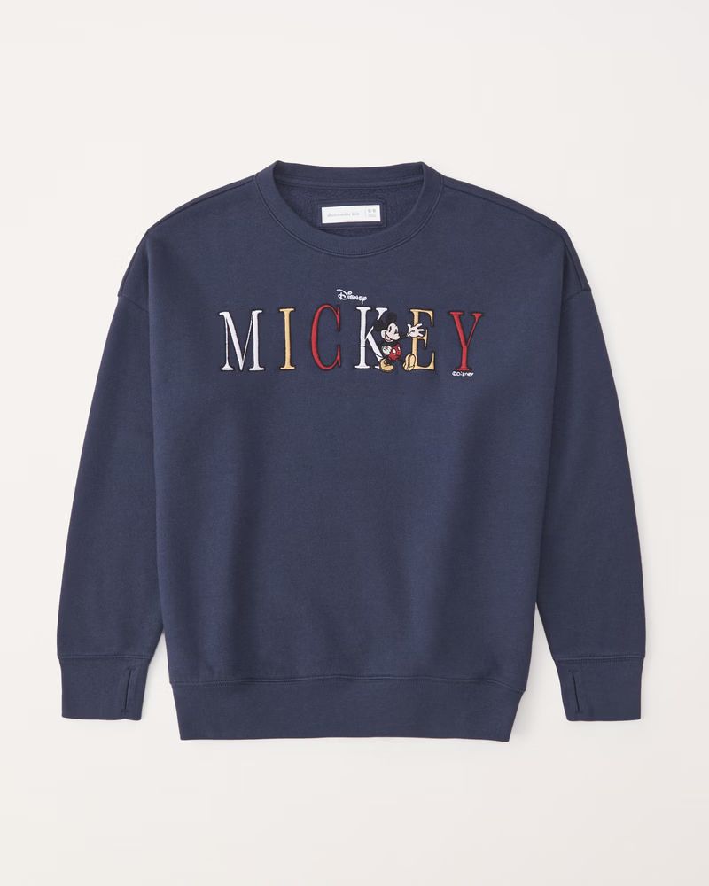 legging-friendly mickey mouse graphic crew sweatshirt | Abercrombie & Fitch (US)