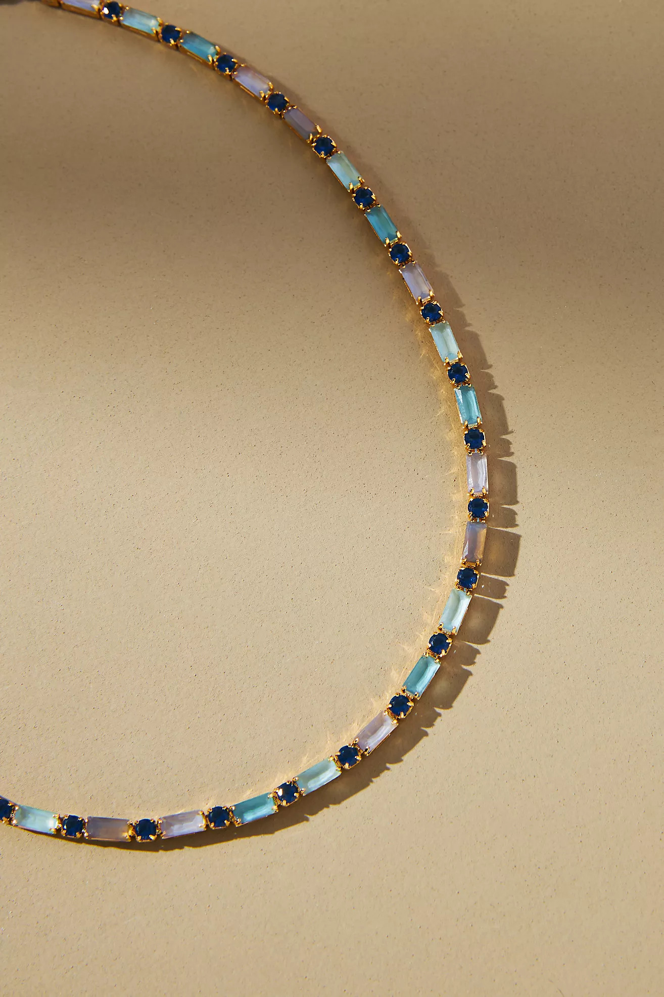 Multicolor Baguette Tennis Necklace | Anthropologie (US)