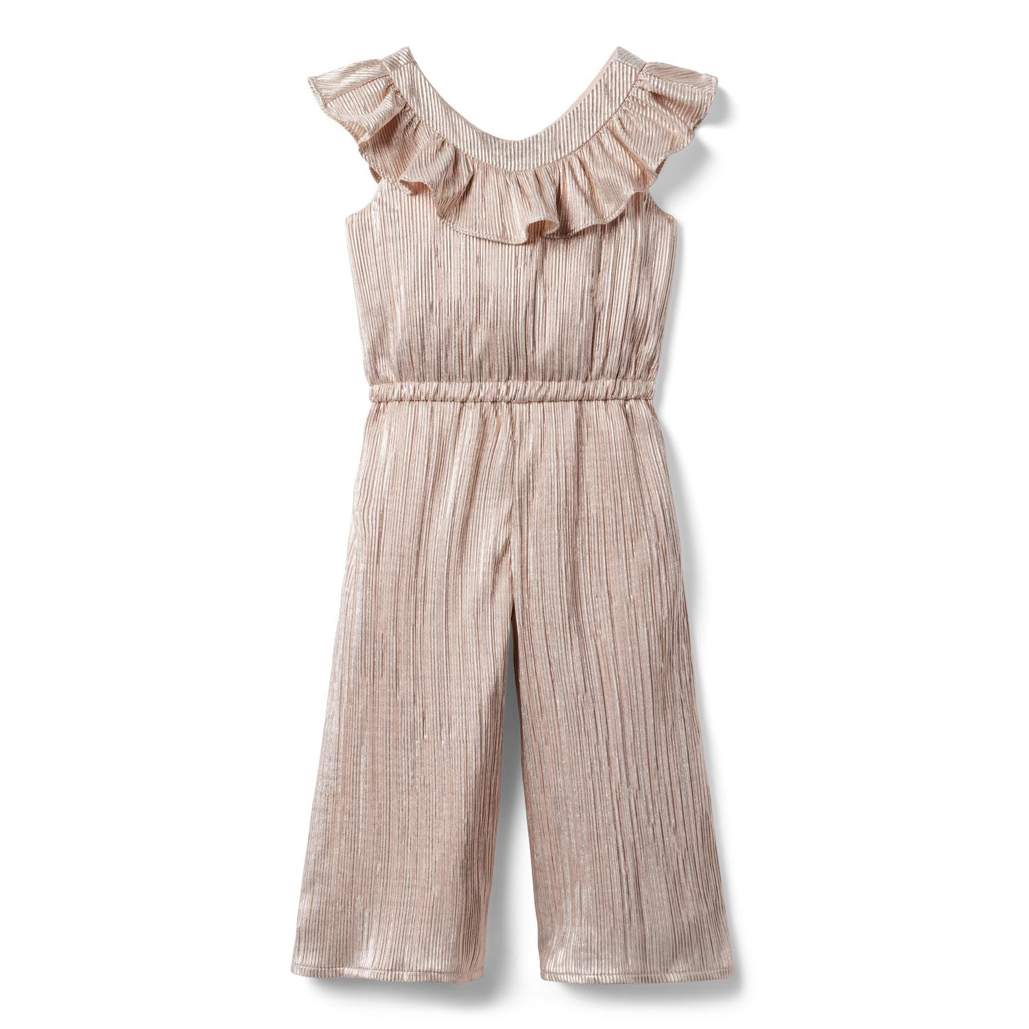 Metallic Plisse Ruffle Jumpsuit | Janie and Jack