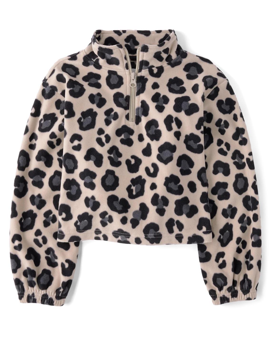 Girls Print Microfleece Half Zip Pullover - brown | The Children's Place