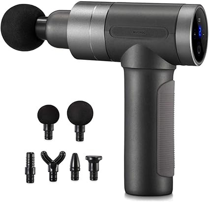 Muscle Massage Gun Handheld Percussion Massagers Back Leg Body Massage Deep Tissue Massager Gray | Amazon (US)