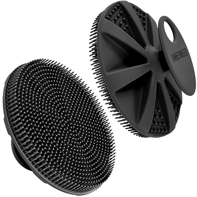 INNERNEED Food-Grade Soft Silicone Body Scrubber Shower Brush Handheld Cleansing Skin Brush, Gent... | Amazon (US)