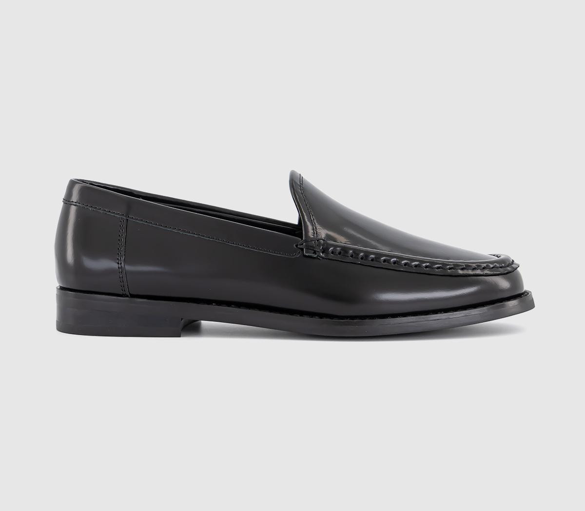 Tony Bianco Womens Ladies Black Zoe Leather Loafers, Size: 7 | Office Shoes (UK)